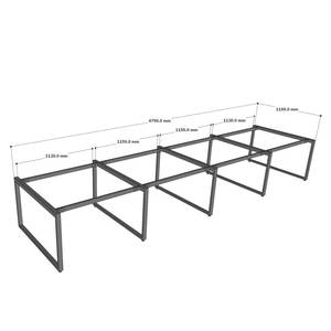 8 PLAZAS # # # # INDUSTRIAL # # # # Mesa Rectangular con Estructura de Acero, Modelo HCRT031 - Product Image 4