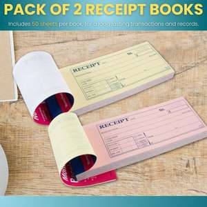 Recibos Personalizados para Dinero y Alquiler, 2-3/4 X 7-3/16 Pulgadas, Formato <span class=keywords><strong>de</strong></span> 3 Partes sin Carbón, Blanco/Canario/Rosa, 50 Juegos por Libro, 3 Paquetes <span class=keywords><strong>de</strong></span> Libros NCR - Product Image 4