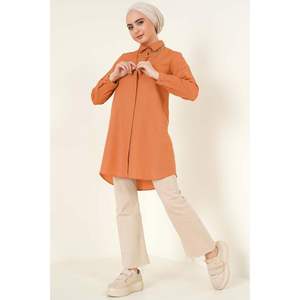 Camisa camello corte ovalado Cuello clásico - Product Image 2