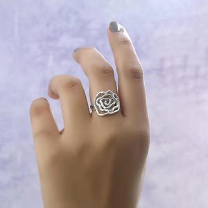 Anillo Espiral Cristiano de Plata de Ley para Mujer, Estilo Boho, Grueso, Ecológico, con Diseño de Espiral, Regalo Único para Mamá - Product Image 2