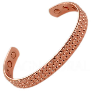 2023 septembre 3mm épais style tibétain gravé manchette bijoux magnétiques marteau Texture torsadé pur cuivre Bracelets - Product Image 2
