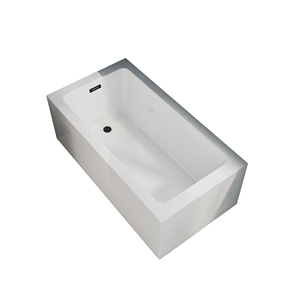 Baignoire d'angle murale FW-C-6032L22 en acrylique blanc, garantie 2 ans, pour salles de bain résidentielles au design moderne, haute qualité - Product Image 6