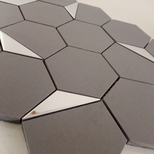 กระเบื้องโมเสคเซรามิก PVD PVD ทรงหกเหลี่ยม73มม. กันน้ำ260X300MM มันวาวสำหรับผนังภายนอกห้องน้ำผนังกั้น - Product Image 5