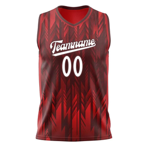 Conjunto de Uniformes Deportivos de Verano con Diseño de Flecha Roja y Negra, Camisetas Deportivas sin Mangas, Uniformes de Baloncesto Sublimados para Equipos - Product Image 2