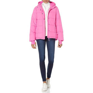 Chaqueta acolchada de ropa de invierno de Color sólido de alta calidad 2025 para mujer, chaquetas acolchadas de moda de poliéster 100% de la mejor calidad para mujer - Product Image 4