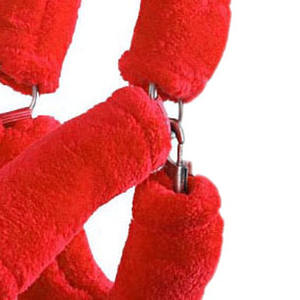 Custom Horse Halter acolchado Faux Mink Fur Red Nylon Cincha Cinta Estilo Inglés Accesorios Fabricante Proveedor Precio Razonable - Product Image 3