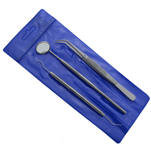 Kit de 3 paquetes de Instrumentos dentales, herramientas de cirugía Oral de acero inoxidable, Kit de sonda de pinzas de espejo de examen para dentista - Product Image 3