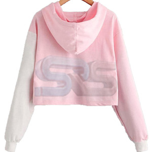 Women's Hoodies <b>Y2K</b> Crop <b>Top</b> Hoodie Casual Wear Hip Hop Winter Fashion Warm Cotton Loose Sleeve Design - Product Image 5