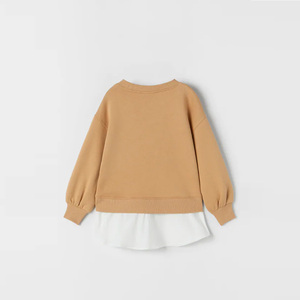 Sweat-shirt tendance pour filles, col rond, tissu doux en coton/polyester, respirant et confortable, options de taille et de couleur personnalisées, élégant - Product Image 2