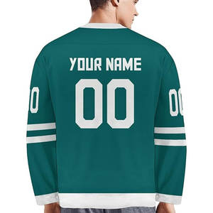 เสื้อฮอกกี้น้ำแข็งแบบกำหนดเอง ระบายอากาศได้ดี เป็นมิตรกับสิ่งแวดล้อม สไตล์ฮิปฮอป พิมพ์ลายส่วนตัว แขนยาว ผ้าโพลีเอสเตอร์/คอตตอน ของขวัญสั่งทำพิเศษสำหรับผู้ชาย - Product Image 3