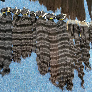 Cheveux humains Remy alignés sur les cuticules, ondulés naturels, non traités, trame simple, cheveux vierges bruts du Vietnam, qualité 10A, durée de vie 3-5 ans, vente en gros - Product Image 1