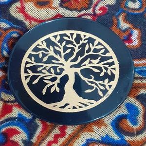 Disque de pierres précieuses d'agate noire naturelle fait à la main pierre semi-précieuse Agate tranches symbole gravé Reiki disque d'agate de charge pour - Product Image 4