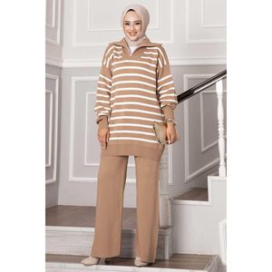 Conjunto de 2 piezas de punto con cremallera y cuello de camionero TEN - Product Image 1