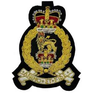 Royal QC Crown Blazer Badge Wire Bullion Hand Embroidery Luxury Fashion <b>Sew</b>-On Patches Crest Design Custom Embroidered - Product Image 5