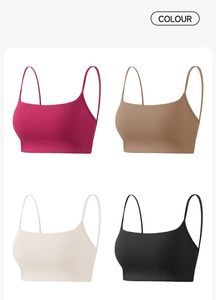 Soutien-gorge de sport personnalisable à dos croisé et à col halter pour femmes, soutien-gorge de fitness grande taille avec design respirant et sans couture - Product Image 2