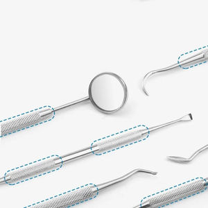 Miroir dentaire en acier inoxydable, kit d'instruments préparés pour dentiste, kit de soins dentaires, instruments, ensembles de scalers en forme de faucille, Narham Enterprises - Product Image 3