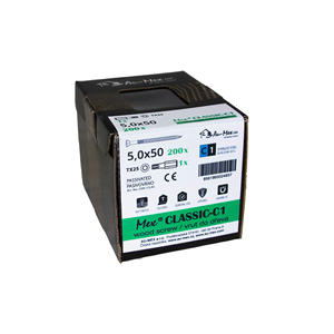 Mex-Classic C1 5x50mm Acero inoxidable Tornillo de madera Construcción de cubierta Estilo de cabeza ovalada - Product Image 5