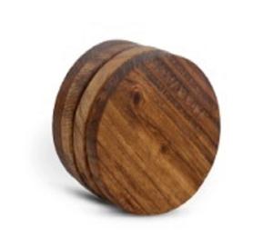 Ensemble de sous-verres en bois massif conçu pour protéger les surfaces des boissons chaudes et froides Durable et durable Parfait pour toute maison - Product Image 2