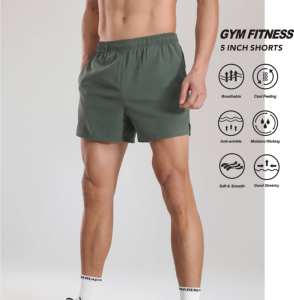 Quick Dry Anti-Wrinkle Men's Lightweight Breathable <b>Drawstring</b> Running Shorts with Mesh Custom Design - Product Image 3
