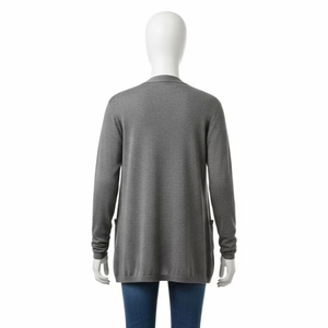 Suéter tipo cárdigan de algodón y poliéster transpirable, tejido de punto suave, ligero, de manga larga, ropa de abrigo cómoda para uso diario. - Product Image 3