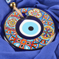 TM1002 fait à la main 13cm mauvais œil tenture murale Nazar Boncugu verre Art décor pour bonne chance décor à la maison et cadeaux de félicitations