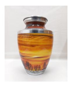 Urnas de cremación de metal real hechas a mano, diseño único, decorativas personalizadas, fabricante al por mayor, cenizas, uso para adultos, suministros funerarios - Product Image 1