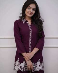 เซตร่วมเซตเซตเซตสำหรับสตรีแบบกึ่งเย็บมาใหม่สำหรับเทศกาลเปิดตัวผ้าคุณภาพบริสุทธิ์รับประกันได้ - Product Image 2