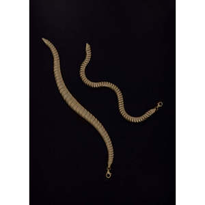 Bold Cobra Chain Bracelet 14K <b>Gold</b> <b>Rose</b> <b>Gold</b> Plated Bohemian Style with Diamond and Pearl Religious Symbol for Party Gift - Product Image 6