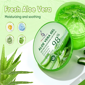 Gel d'aloe vera naturel de haute qualité pour le visage et le corps, hydratant, apaisant, réparateur de la peau, anti-acné, soulagement des coups de soleil, éclaircissant - Product Image 2