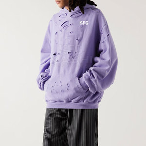 Sudaderas con capucha para hombre, de color sólido, mezcla de algodón, estilo desgastado, con cordón ajustable y interior suave, ideales para ropa urbana. - Product Image 3