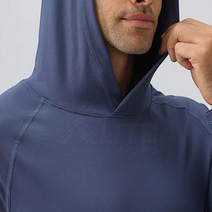 Sweat à capuche décontracté respirant, coupe-vent et à séchage rapide en polyester/coton pour la saison hivernale, idéal pour l'entraînement en salle de sport et les activités chaudes en extérieur - Product Image 5