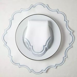 Manteles individuales Bordados de lino decorativos que elevan la configuración de la mesa de comedor a través de la belleza artística y detallada del hilo - Product Image 6