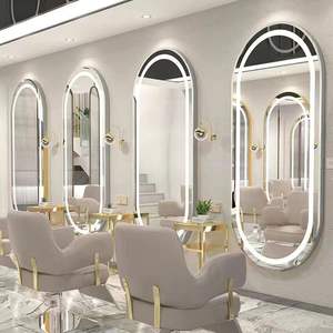 Espejo de pared moderno para muebles de salón con material de vidrio con función de luz LID - Product Image 1