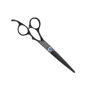 Ciseaux de coiffeur à cheveux enduits noirs ciseaux de coupe de cheveux de beauté en acier inoxydable avec vis fantaisie avec étui à fermeture éclair - Product Image 3