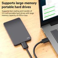 WG137 Kabel Data USB 3.0 Male ke Micro-B Male untuk Hard Drive Eksternal, Panjang 0.5m (Hitam)