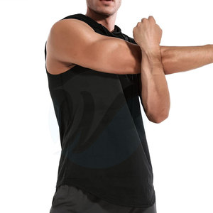 New Arrival Spring Cotton Blended <b>Sleeveless</b> Gym <b>Hoodies</b> for <b>Men</b>-Breathable & Quick Dry - Product Image 2