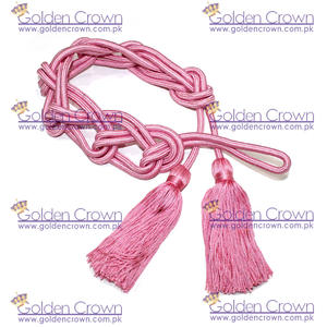 ชุดเอี๊ยมสีชมพูมีสายรัดสำหรับงานแต่งเลี้ยงในโบสถ์สายการตัดเย็บแบบมีพู่ - Product Image 6