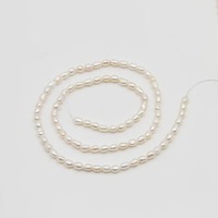 Perles de culture d'eau douce naturelles Mehrajudin Gems 3~4mm, lustre blanc, qualité AA, forme irrégulière, en vrac, certifiées par un tiers