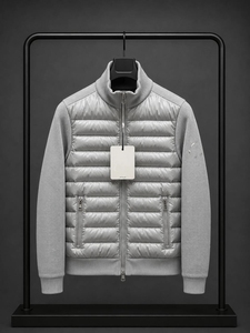 Blouson matelassé hybride de luxe pour homme – Manteau bomber d'hiver thermique premium à col montant, fermeture éclair intégrale, décontracté, coupe-vent et chaud pour l'extérieur - Product Image 2