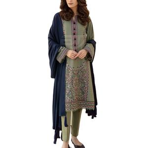 Conjunto de Shalwar Kameez Dupatta para Mujer, Estilo de Marca, Venta al por Mayor, Shalwar Kameez Bordado de Alta Gama para Mujer - Product Image 1