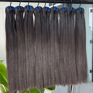 ผมแท้แบบเส้นตรงสำหรับต่อผม แบบตรงธรรมชาติ สีธรรมชาติ เรียบลื่น ปลายผมเต็ม  แบบเย็บสองชั้น - Product Image 3