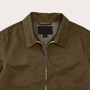 Vente en gros de vestes en tissu tendance 100% coton pour hommes, respirantes, élégantes, col montant, logo personnalisé, saison d'hiver basse quantité minimale de commande haute - Product Image 3