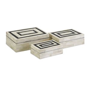 Caja de Joyería Cuadrada de Madera Hecha a Mano con Incrustaciones de Hueso, Técnica Impermeable, Rani Industries RI396, Imitación Moderna Antigua - Product Image 1