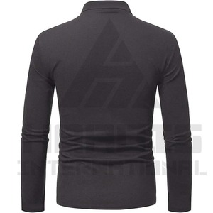 Nouveau design, logo personnalisé, polos à manches longues pour hommes, polos décontractés pour hommes, polos en coton - Product Image 6