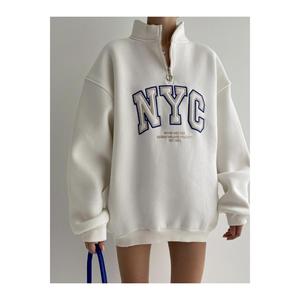 Felpa con cerniera ricamata NYC - Product Image 1