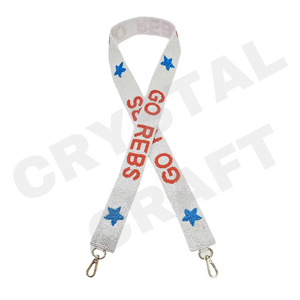 Boomer Sooner Beaded Purse Strap Customized White Gold Seed Bead Bag Straps Customized Beaded Strap for Bags - Product Image 4