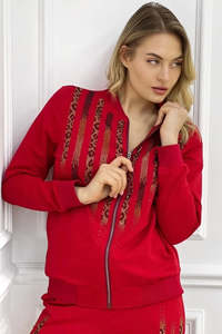 Winter Hooded <b>Rhinestone</b> Tracksuit Women Custom Embroidery Zipper <b>Jacket</b> Sweatpants Crystals Jogger Sets Ladies 2 Pcs Sets - Product Image 4