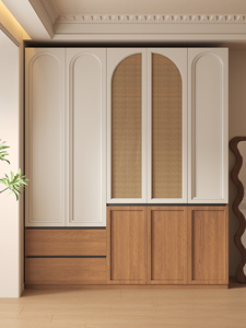 Factory Direct-sale Customizable-designed Vintage <strong>Wardrobe</strong> with <strong>Midcentury</strong> Modern Style for Hotel and Villa Bedroom Storage - Product Image 5