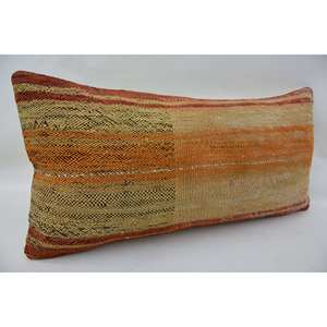 Oreiller Kantha en laine beige 12x24 pouces coussin décoratif tissé brodé motif carré imprimé floral vintage pour canapé à usage domestique - Product Image 2