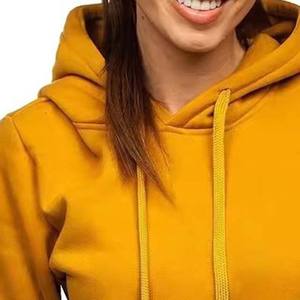 Sweats à capuche pour femmes 100 % coton Matière légère Impression de logo personnalisée Sweats à capuche streetwear - Product Image 6